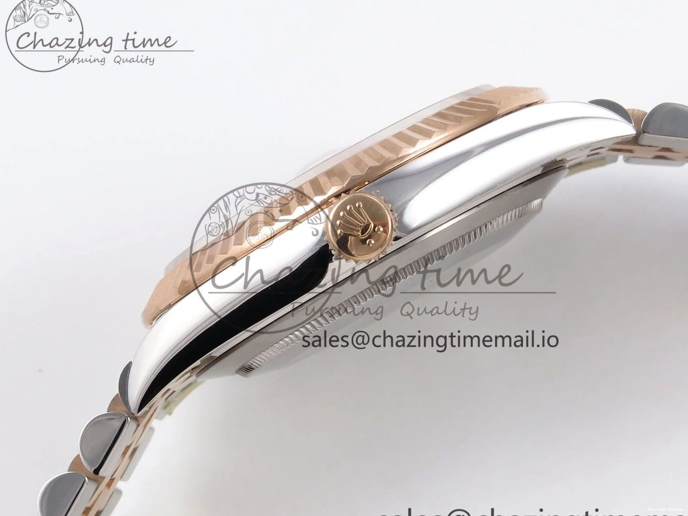 0130 DateJust 41 126331 ARF 1:1 Best Edition 904L Steel Brown Diamonds Dial on SS RG Jubilee Bracelet SH3235（Gain Weight） Thermal 1111